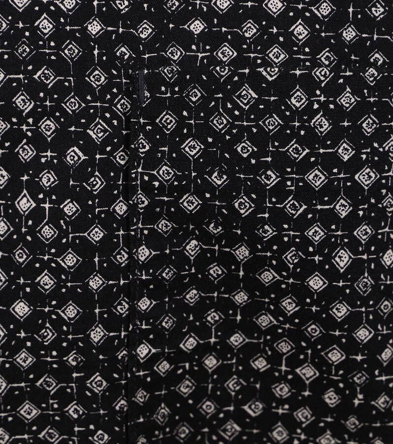 Marc O'Polo Overhemd Lange Mouw Overhemd Short Sleeves Print Navy - Foto 4