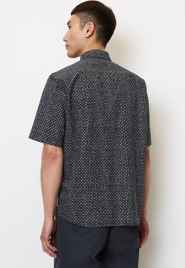 Marc O'Polo Overhemd Lange Mouw Overhemd Short Sleeves Print Navy - Foto 3