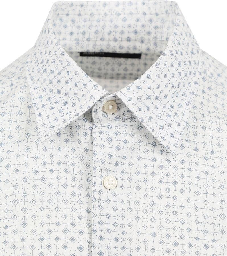 Marc O'Polo Overhemd Lange Mouw Overhemd Short Sleeves Print Wit - Foto 2