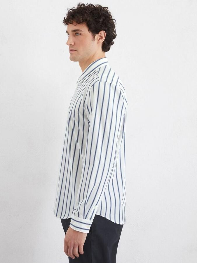 Marc O'Polo Overhemd Streep Blauw - Foto 3