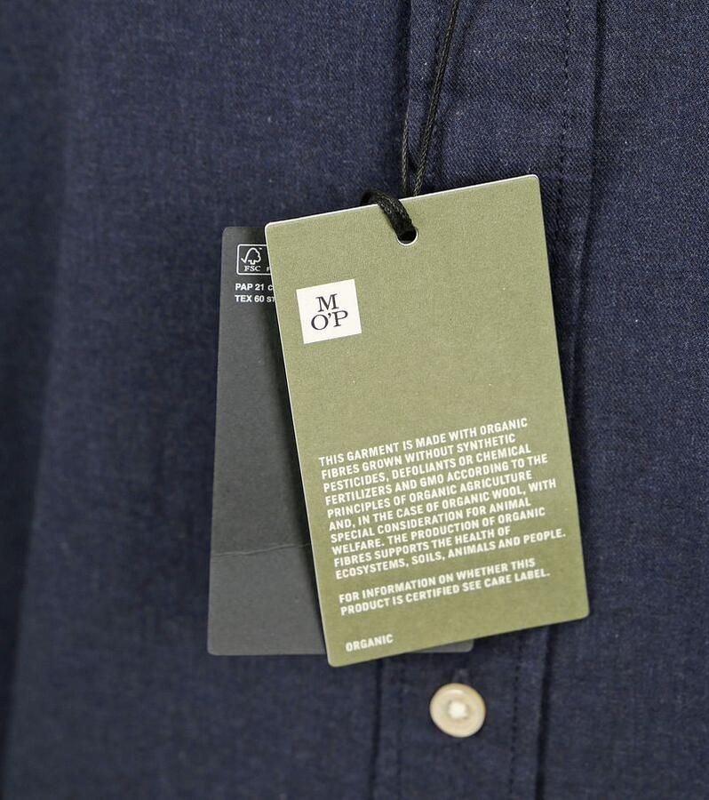 Marc O'Polo Shirt met lange mouwen normaal Shirt met lange mouwen regular Blue Heren