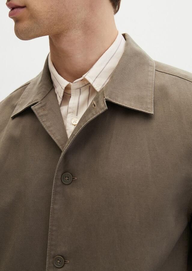 Marc O'Polo regular fit overshirt van mix van lyocell en linnen en katoen - Foto 3