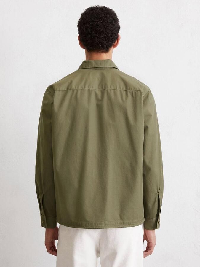 Marc O'Polo Loose fit overshirt van een mix van katoen en linnen - Foto 4