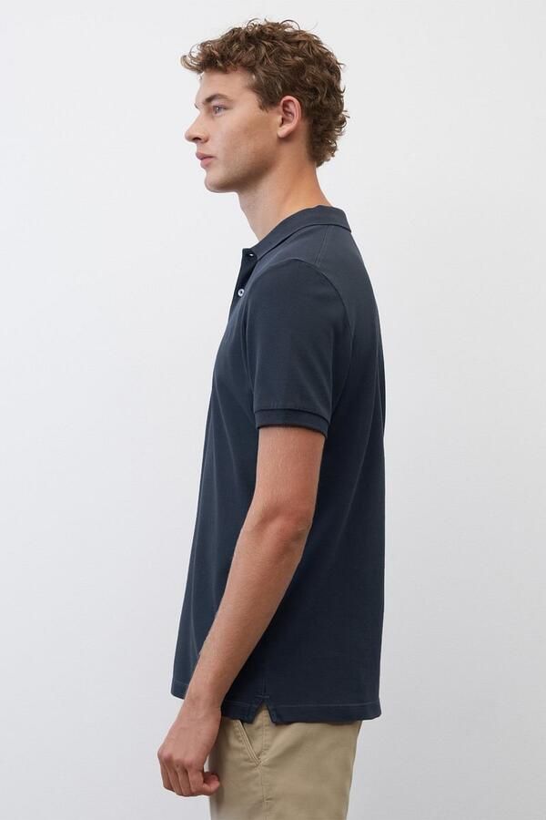 Marc O'Polo shirt met korte mouwen in piqué -stof Blauw Heren