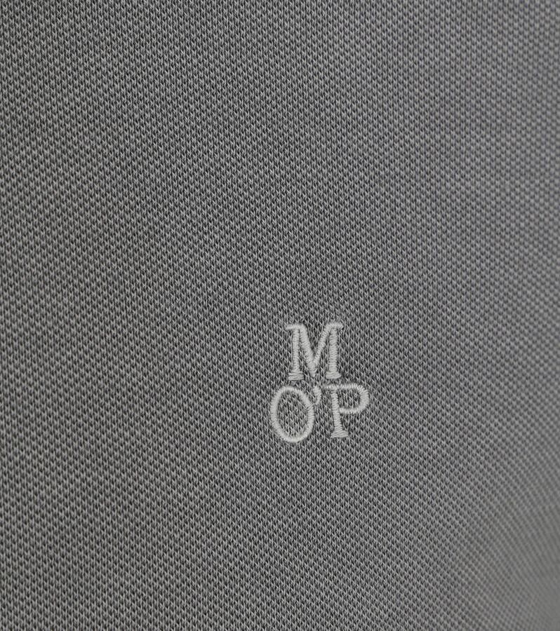 Marc O'Polo Short sleeve polo shirt in piqué fabric Grijs Heren