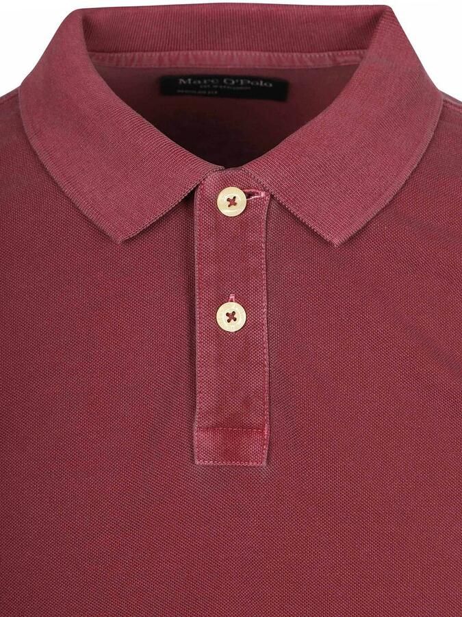 Marc O'Polo Shirt Korte Mouw Poloshirt Piqué Acai Rood - Foto 4