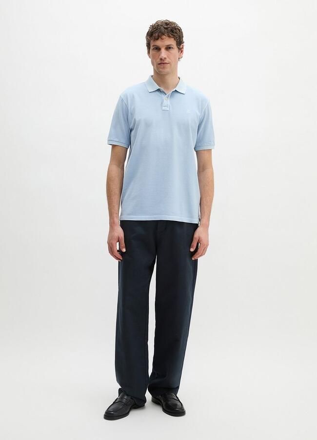 Marc O'Polo Shirt Korte Mouw Poloshirt Piqué Dusted Blauw - Foto 2