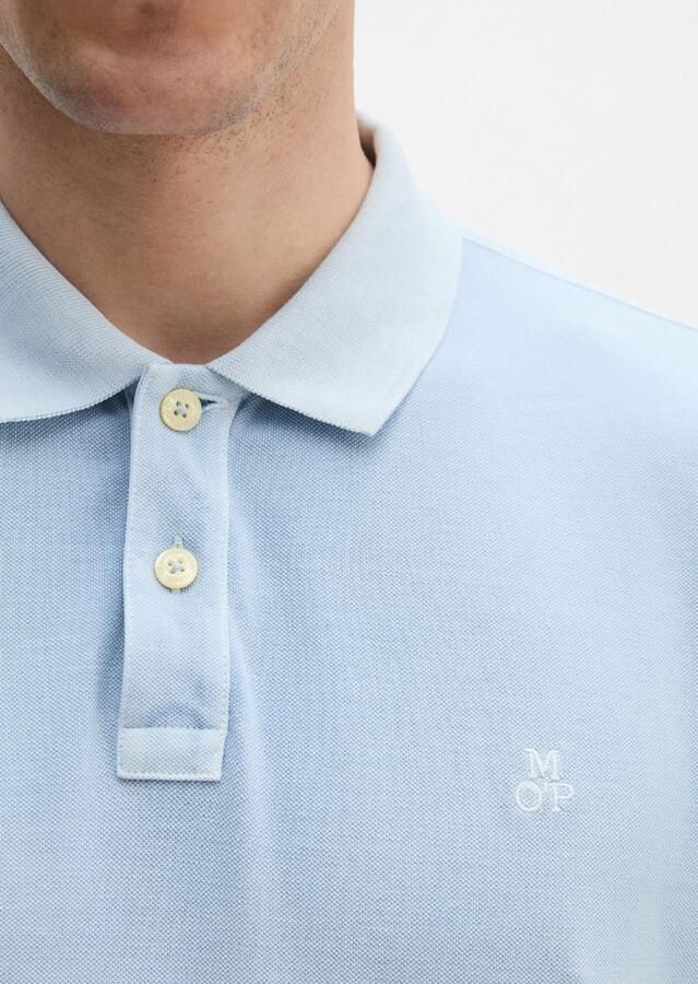 Marc O'Polo Shirt Korte Mouw Poloshirt Piqué Dusted Blauw - Foto 5