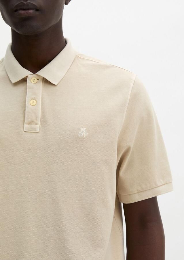 Marc O'Polo Shirt Korte Mouw Poloshirt Piqué Oat Beige