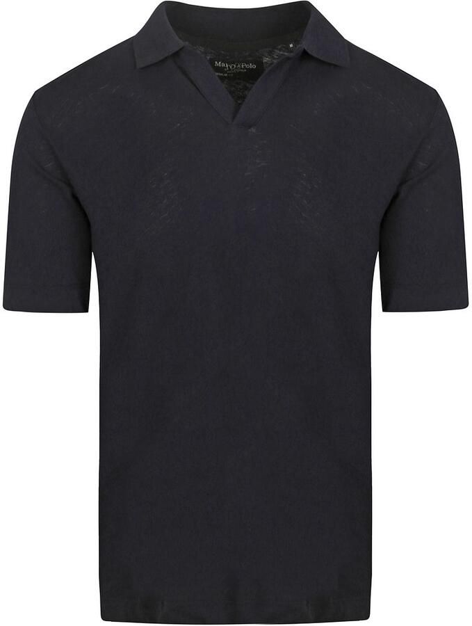 Marc O'Polo Regular fit poloshirt van een mix van katoen en linnen - Foto 5