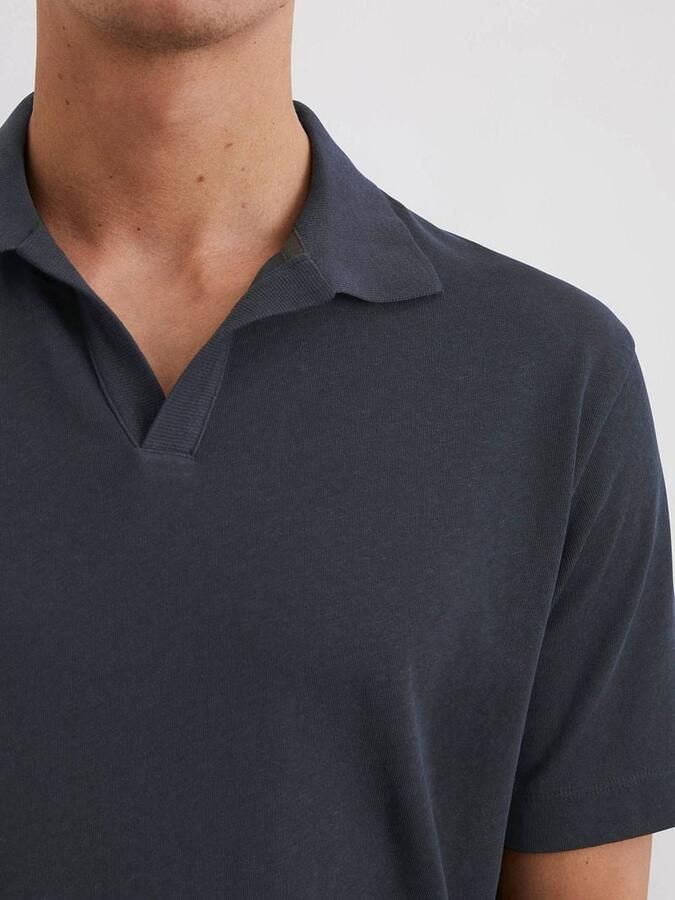 Marc O'Polo Regular fit poloshirt van een mix van katoen en linnen - Foto 4