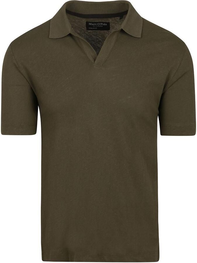 Marc O'Polo Regular fit poloshirt van een mix van katoen en linnen