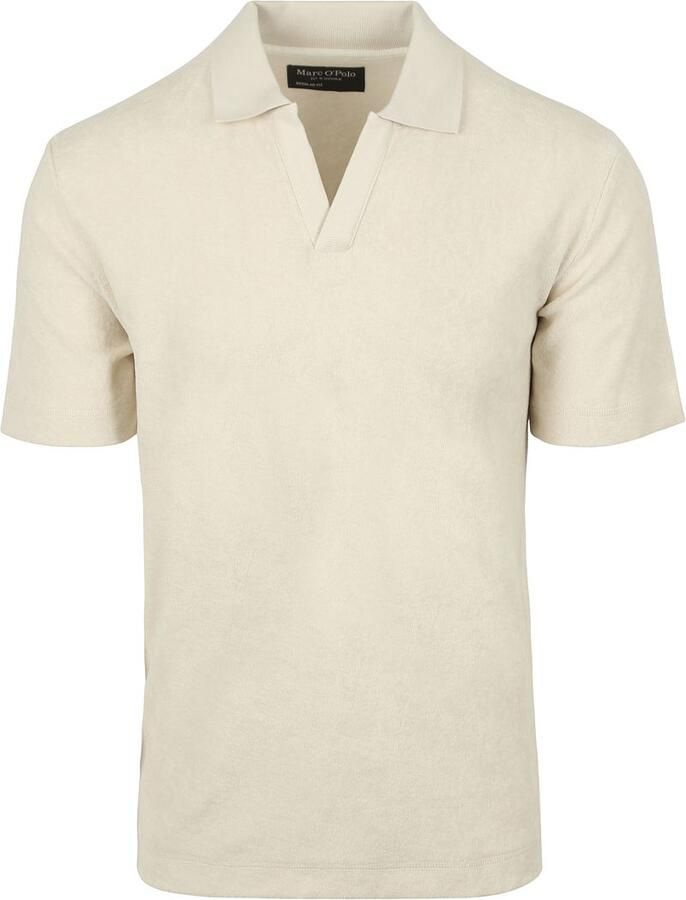 Marc O'Polo Shirt Korte Mouw Poloshirt Riva Terry Cloth Ecru