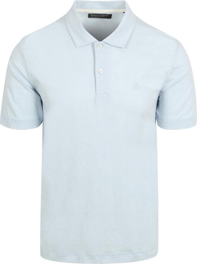 Marc O'Polo T-shirt Poloshirt Slubs Starlight Blauw