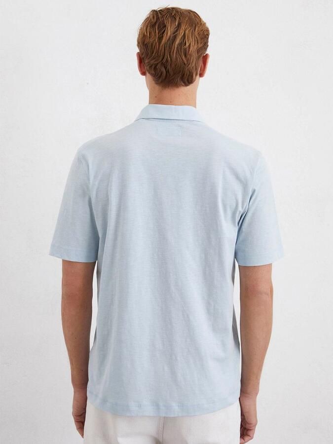 Marc O'Polo T-shirt Poloshirt Slubs Starlight Blauw - Foto 4