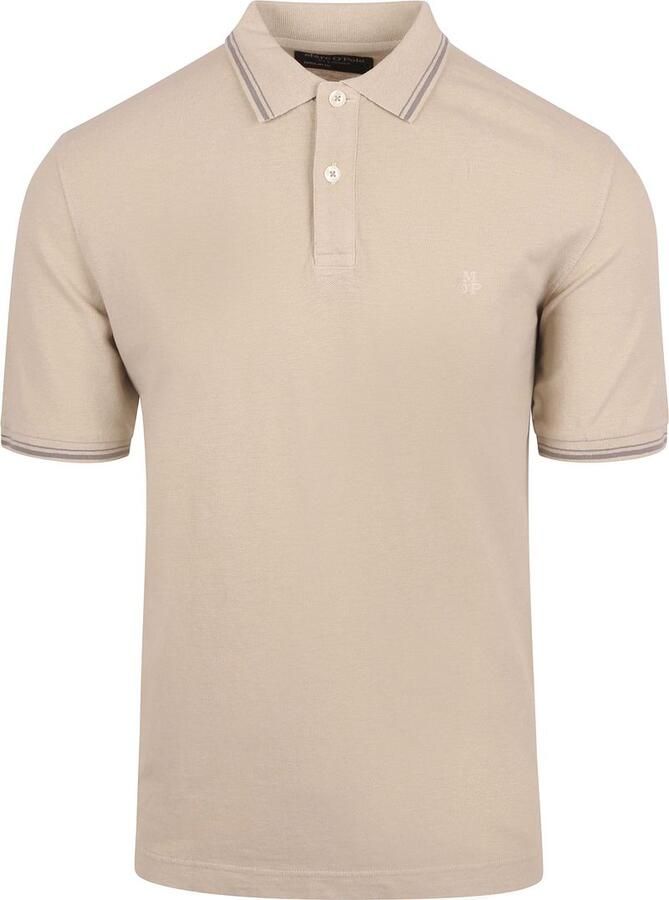 Marc O'Polo Piqué regular polo shirt Beige Heren