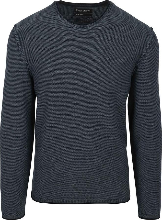 Marc O'Polo Pullover Crewneck Cotton Linen Dark Blue