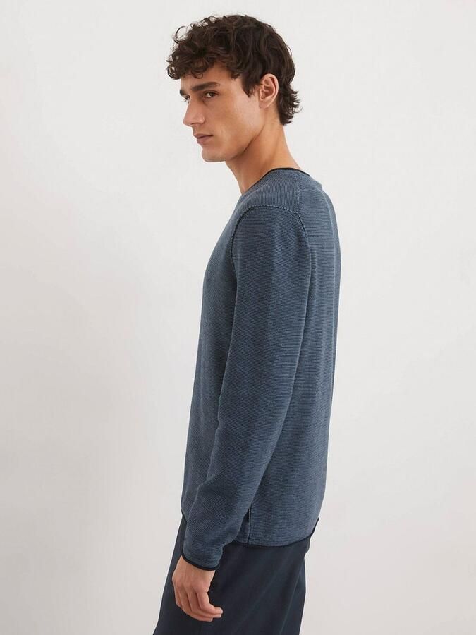 Marc O'Polo Pullover Crewneck Cotton Linen Dark Blue - Foto 3