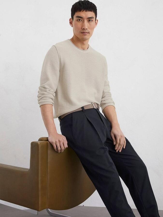 Marc O'Polo Pullover Crewneck Cotton Linen Gray Silk - Foto 2