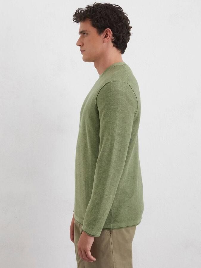 Marc O'Polo Regular fit gebreide pullover van een mix van katoen viscose en linnen - Foto 2