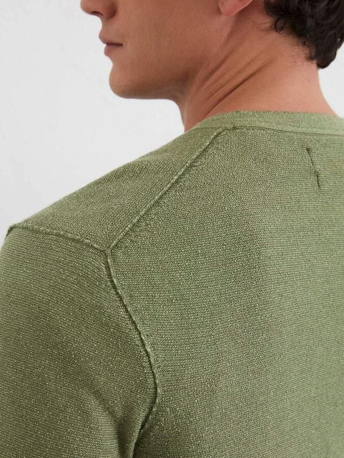 Marc O'Polo Regular fit gebreide pullover van een mix van katoen viscose en linnen - Foto 4