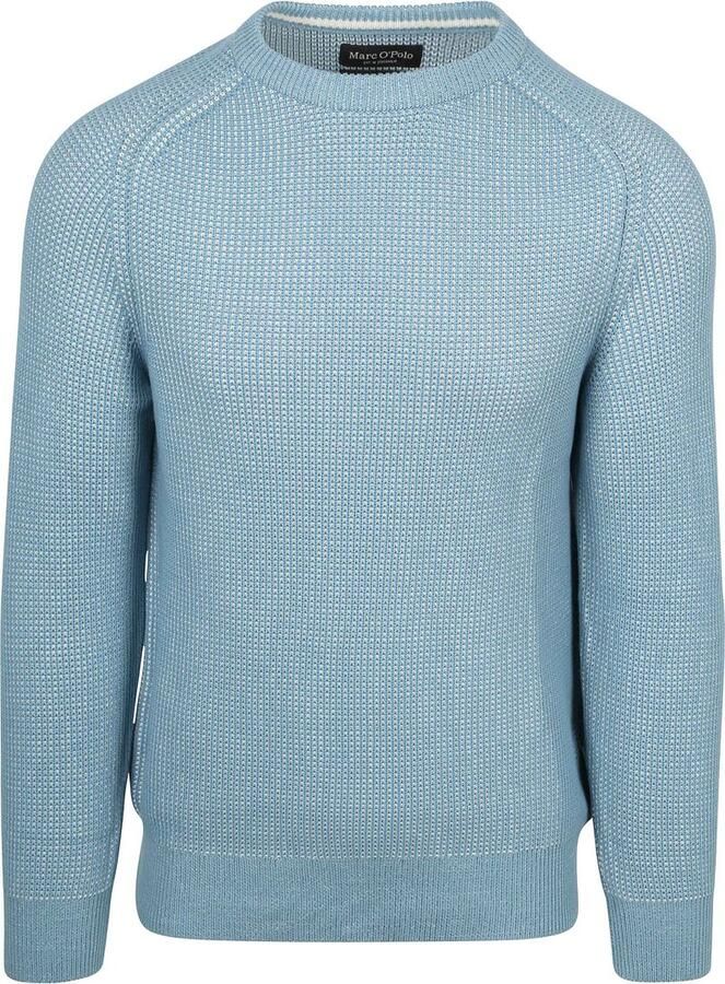 Marc O'Polo Pullover Structured Bi-Colour Blauw