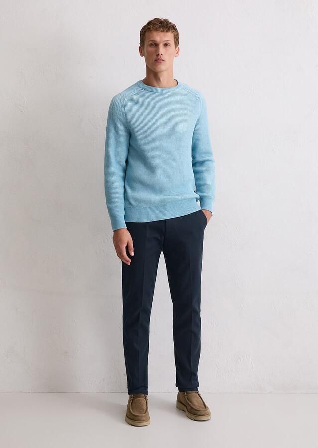 Marc O'Polo Pullover Structured Bi-Colour Blauw - Foto 2