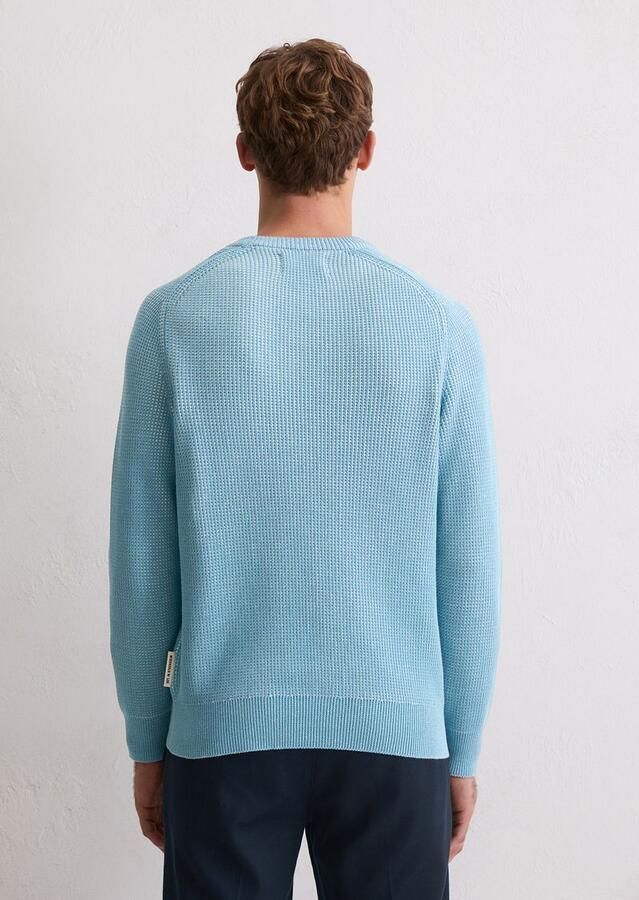 Marc O'Polo Pullover Structured Bi-Colour Blauw - Foto 5