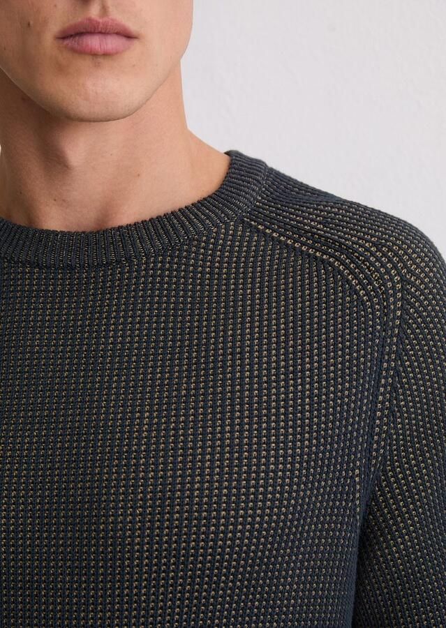 Marc O'Polo Pullover Structured Bi-Colour Navy - Foto 5