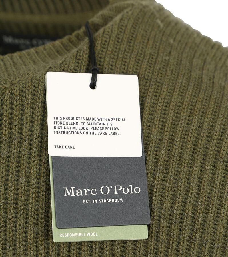 Marc O'Polo Pullover Wol Blend Groen - Foto 2