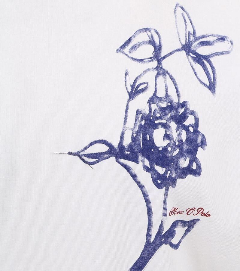 Marc O'Polo Marc &O&amp;amp;amp;amp;#39;Polo; T-Shirt Bloem Wit Heren