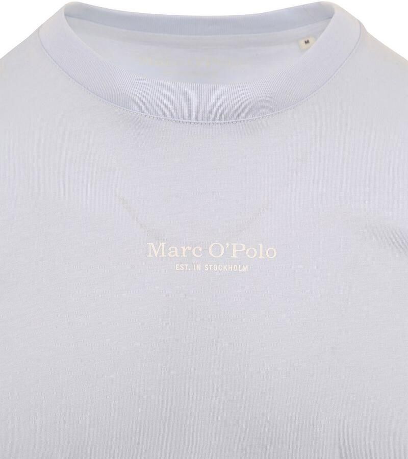Marc O'Polo T-Shirt Logo Lichtblauw - Foto 2