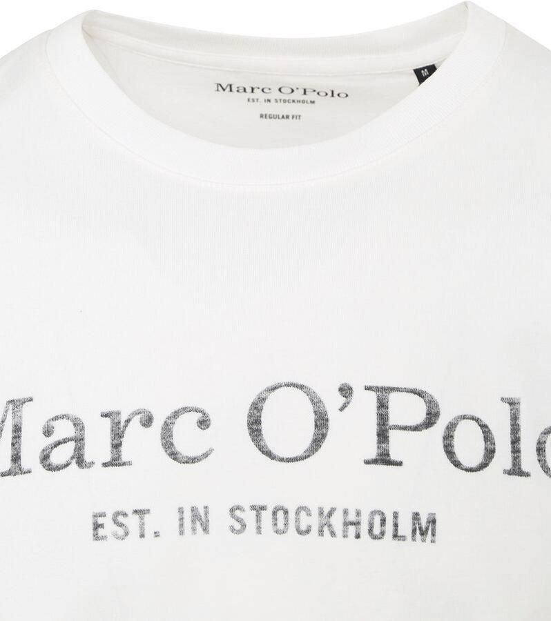 Marc O'Polo T-shirt met statement- en labelprint - Foto 4