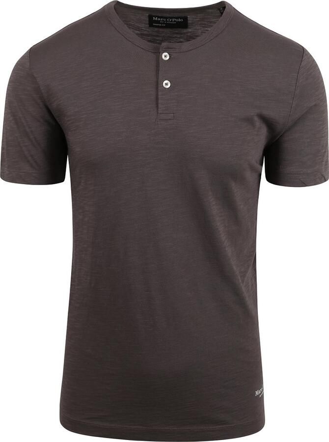 Marc O'Polo T-shirt met korte knoopsluiting model 'Serafino'