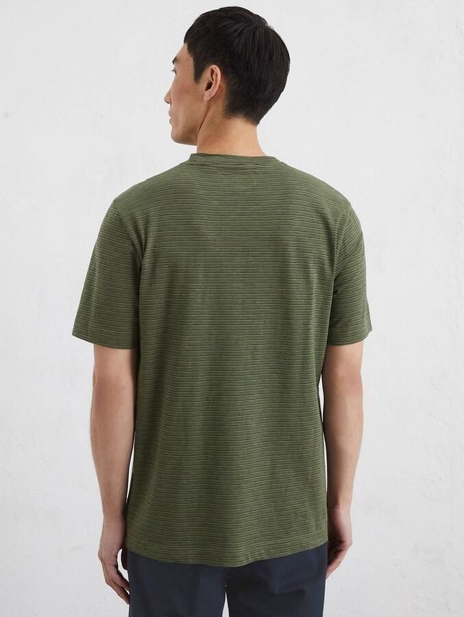 Marc O'Polo T-shirt Slub Stripes Dark Green - Foto 2