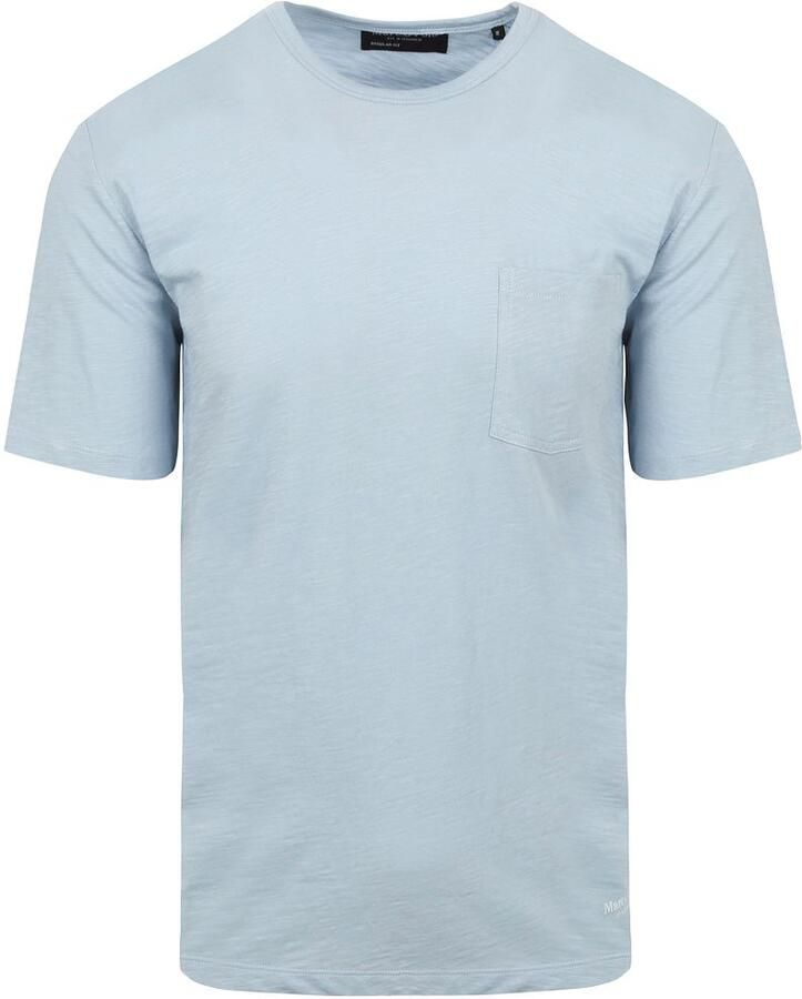Marc O'Polo T-shirt T-Shirt Slubs Lichtblauw - Foto 3