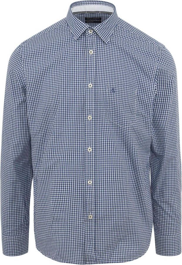 Marc O'Polo Overhemd Ruiten Donkerblauw