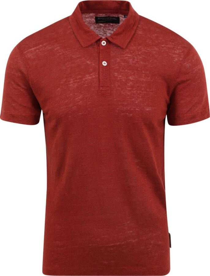 Marc O'Polo Poloshirt Linnen Rood