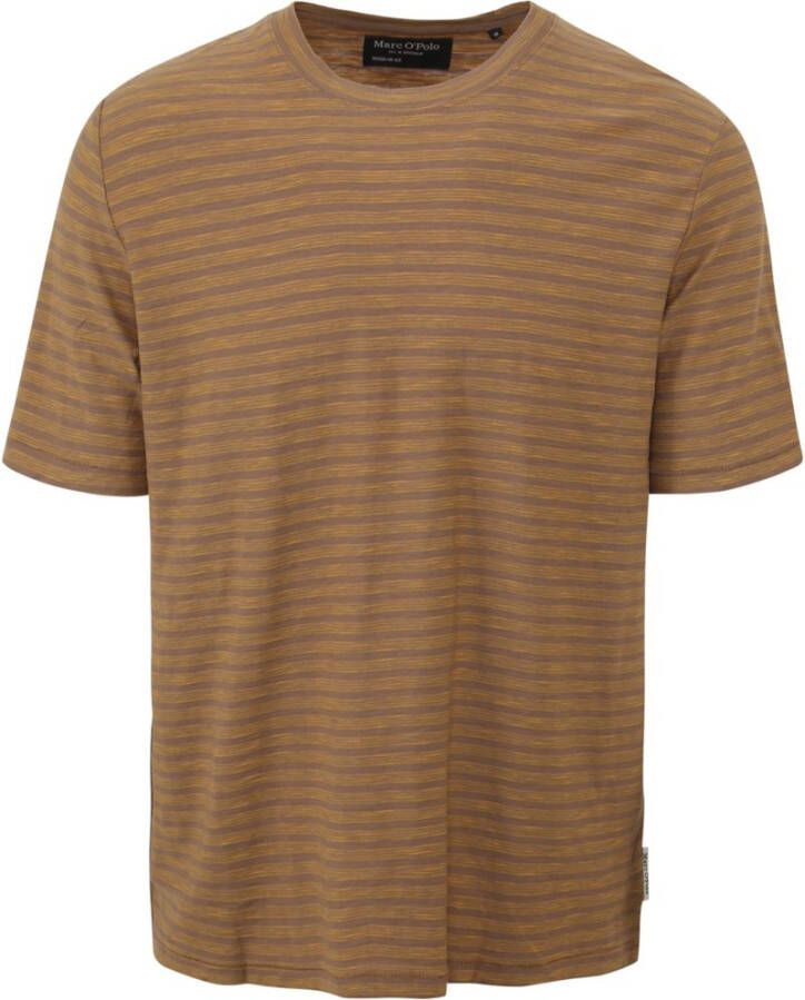 Marc O'Polo T-Shirt Strepen Bruin