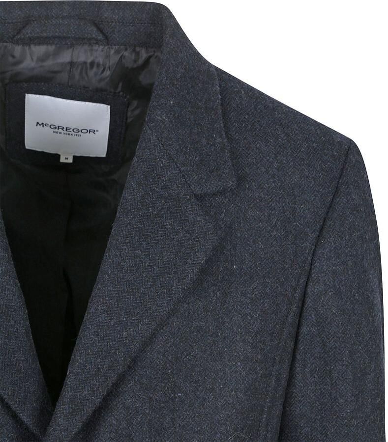 McGregor Coat Wool Herringbone Navy - Foto 2