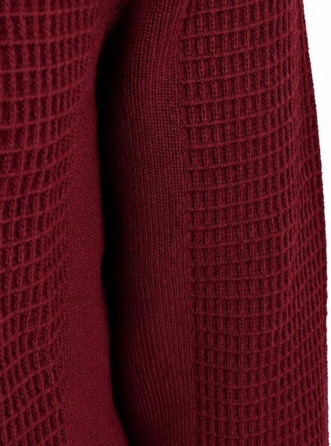 Mcgregor Sweater Half Zip Poloshirt Knitted Structure Burgundy - Foto 3