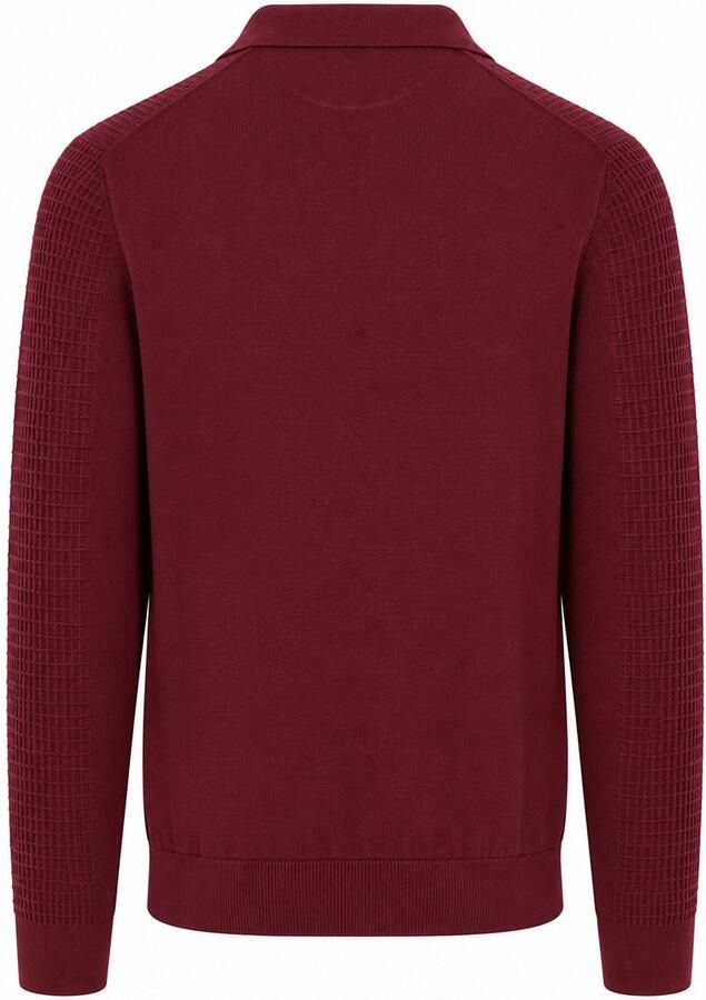 Mcgregor Sweater Half Zip Poloshirt Knitted Structure Burgundy - Foto 5