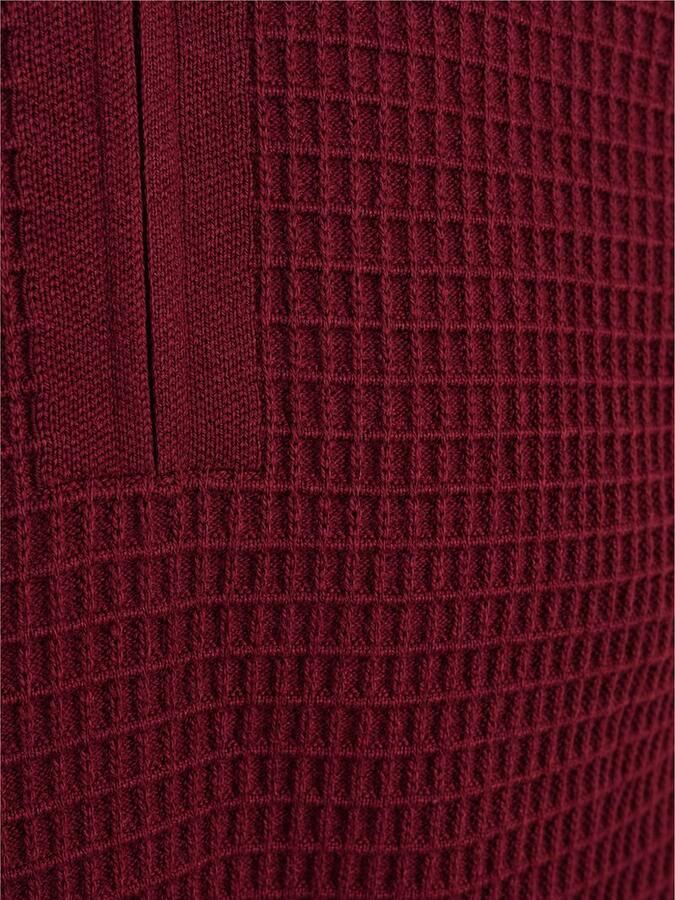 Mcgregor Sweater Half Zip Poloshirt Knitted Structure Burgundy - Foto 4