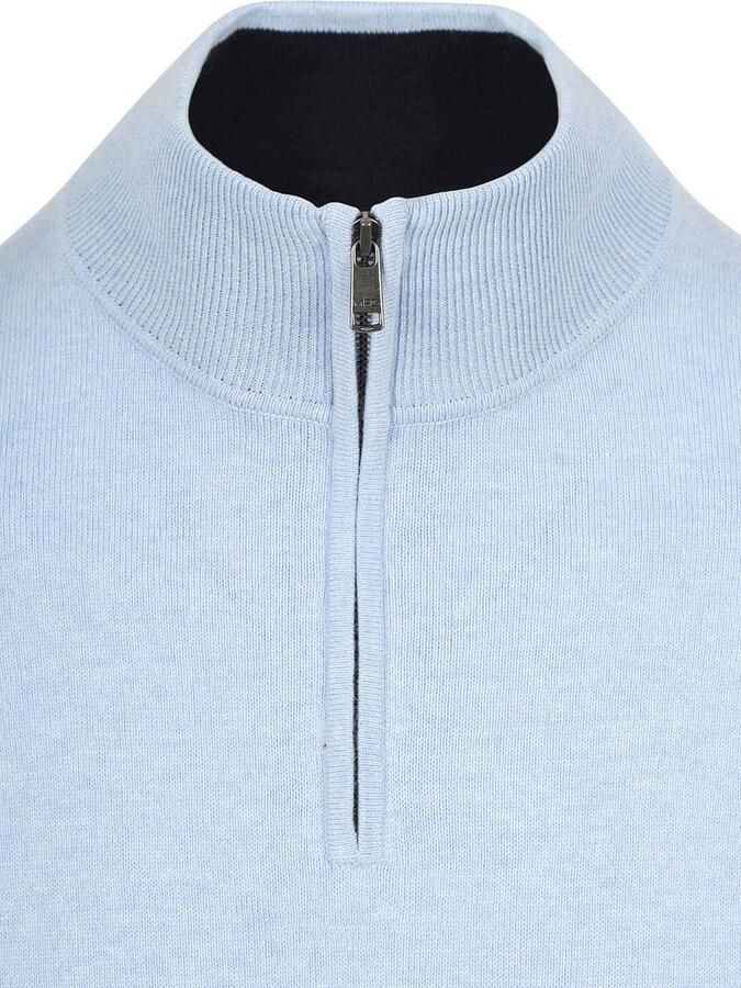 McGregor Half-Zip Trui Cotton Cashmere Powder Blauw - Foto 4