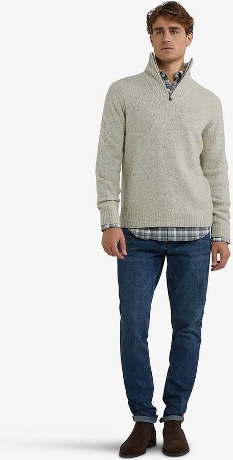 McGregor Half Zip Trui Lamswol Blend Ecru - Foto 4