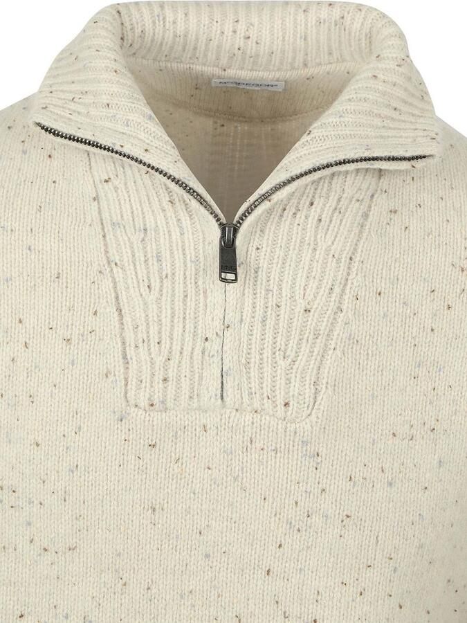 McGregor Half Zip Trui Lamswol Blend Ecru - Foto 3