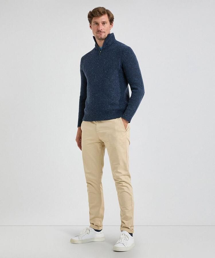 McGregor Half Zip Trui Lamswol Blend Navy - Foto 2
