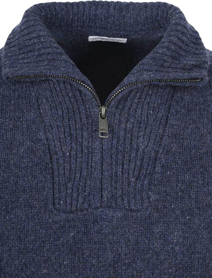 McGregor Half Zip Trui Lamswol Blend Navy - Foto 5