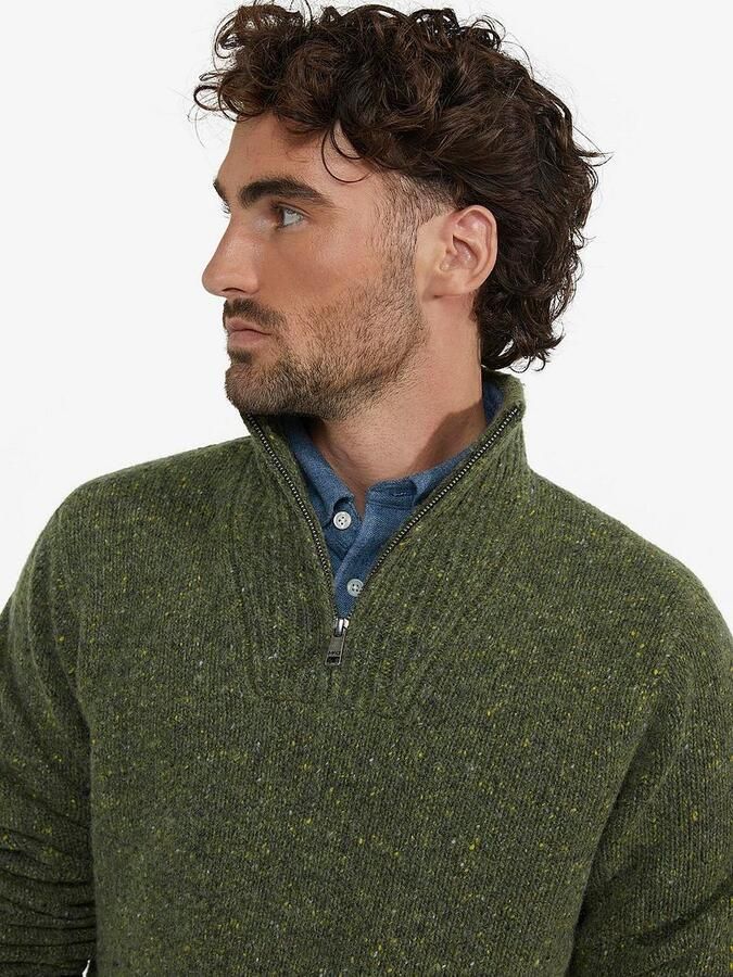 McGregor Half Zip Trui Lamswol Blend Olive - Foto 2