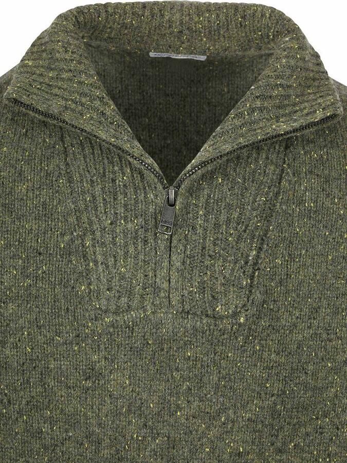 McGregor Half Zip Trui Lamswol Blend Olive - Foto 3